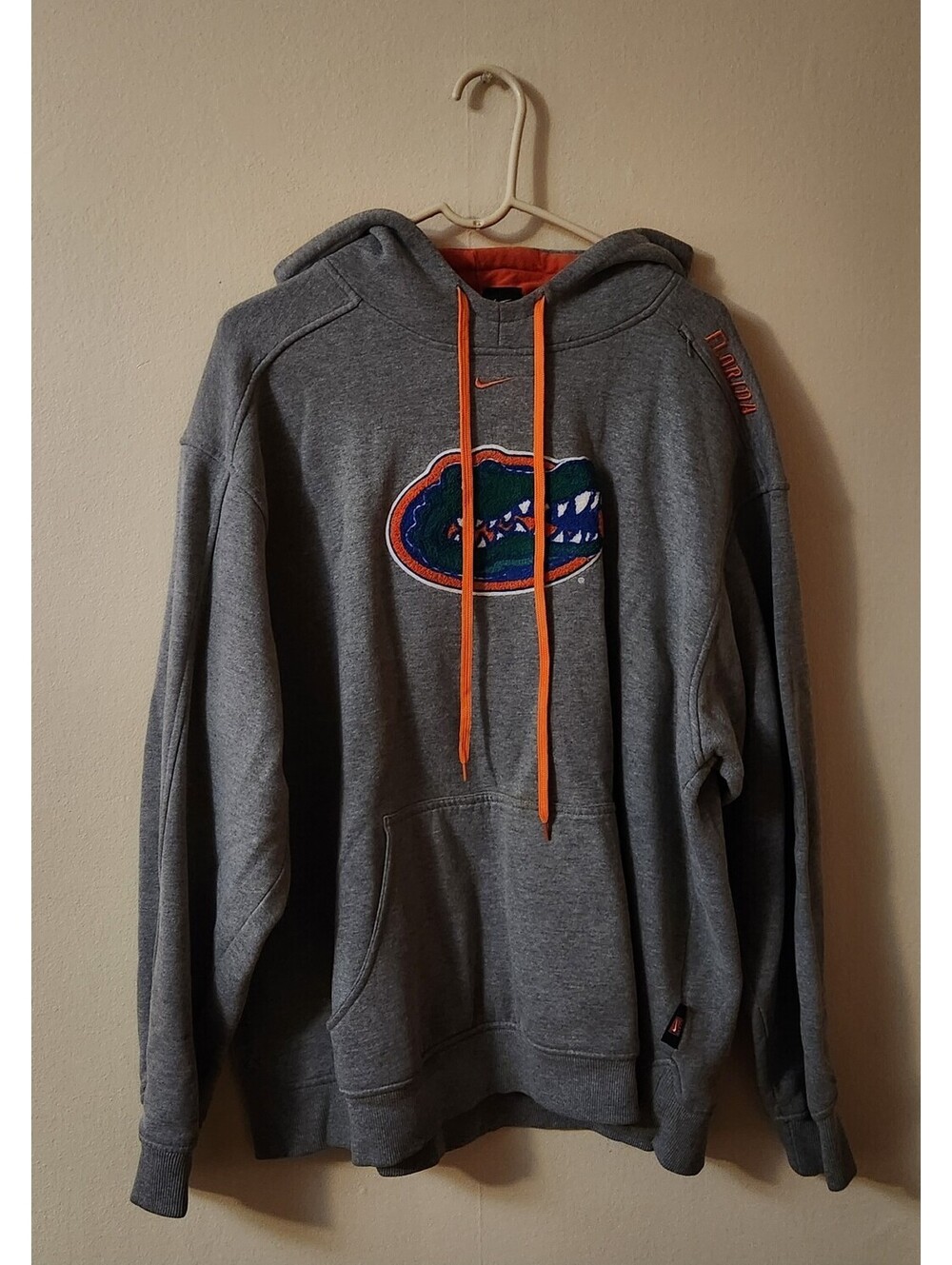 Vintage Nike Team Florida Gators Hoodie Large Stitched Gator Logo Heavyweight